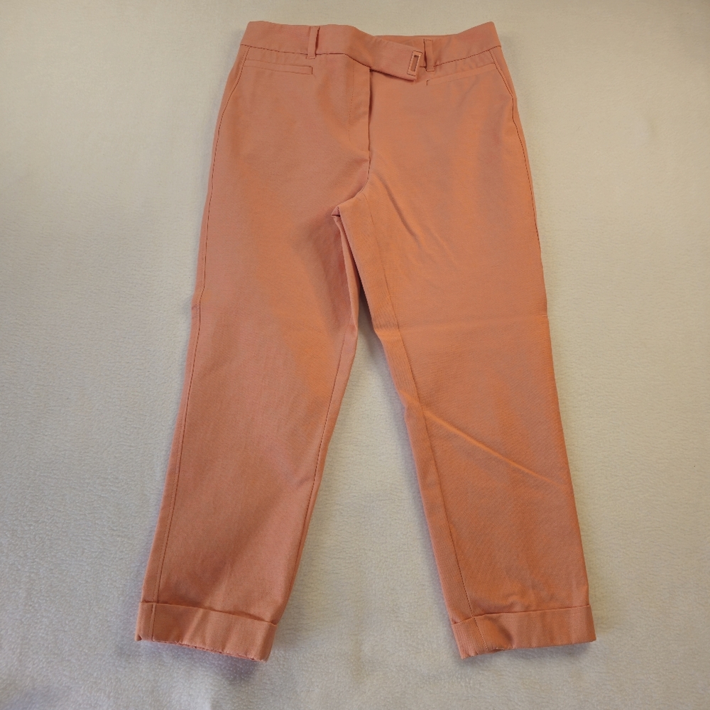 White House Black Market Cream Orange/peasch Pants Size 4
